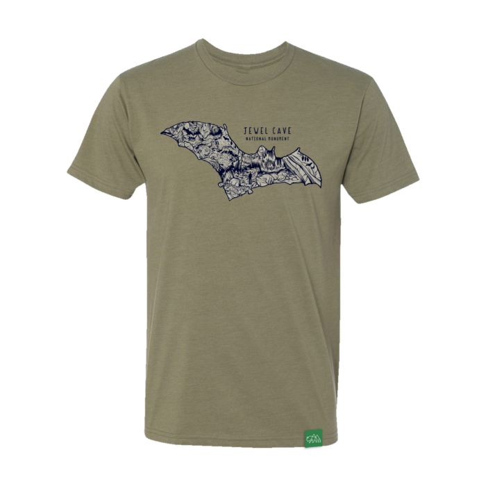 Bat sketch Jewel Cave t-shirt