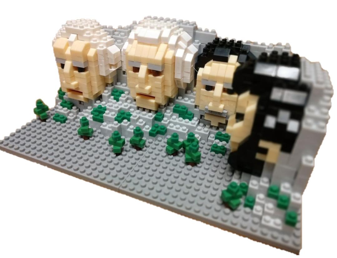mount rushmore mini building blocks