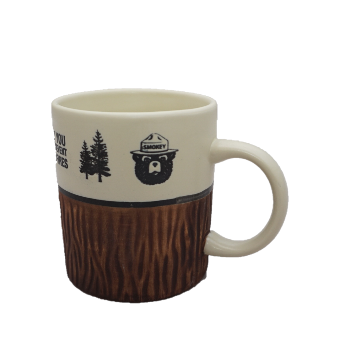 Smokey Bear Mug-Wood