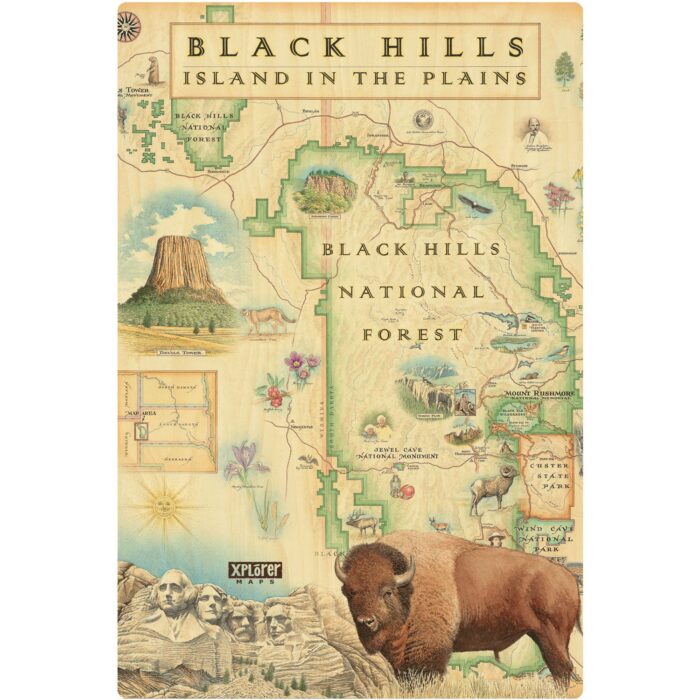 Black Hills Wood Sign