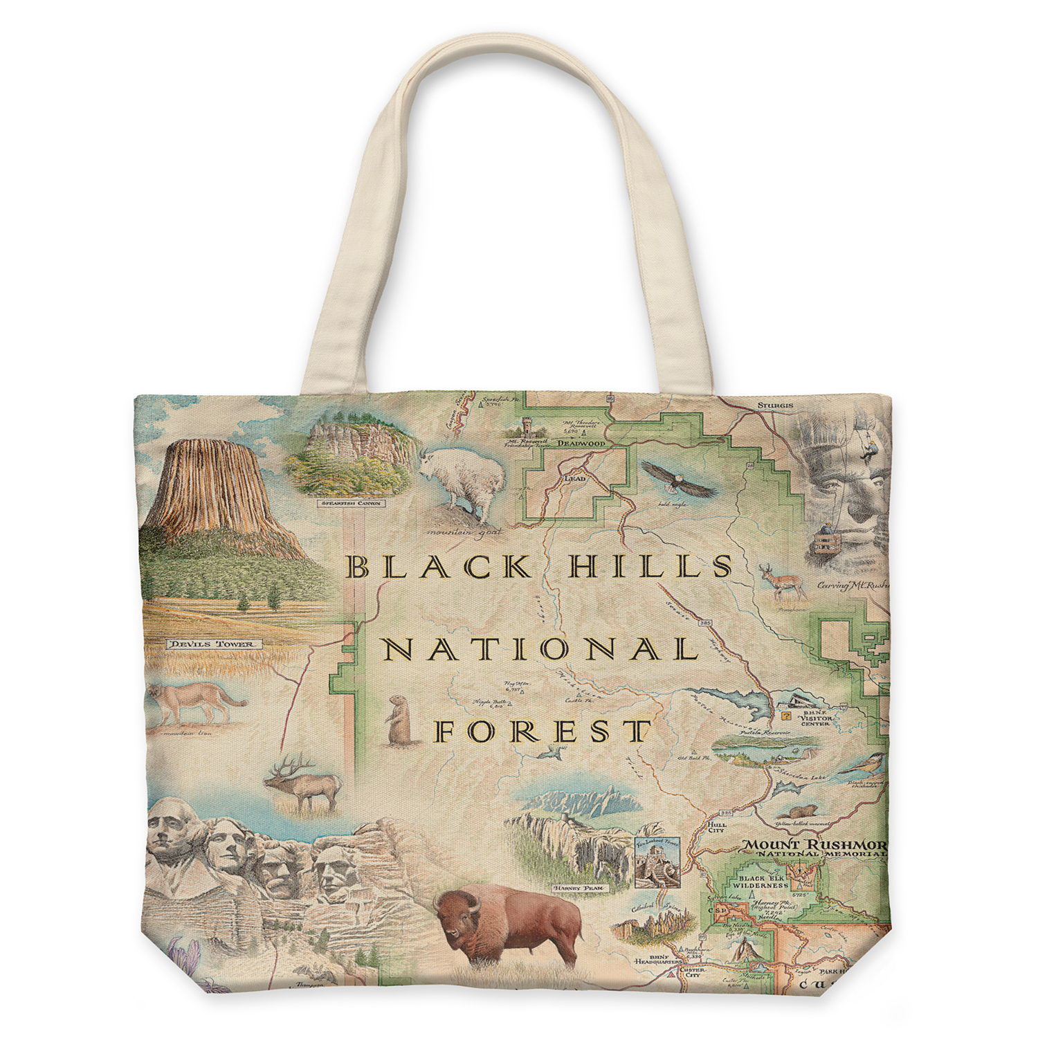 Black Hills Canvas Tote Bag - Black Hills Parks & Forests Association