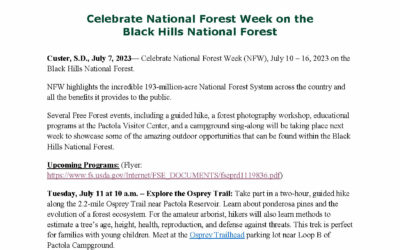 Celebrate National Forest Week on the Black Hills National Forest