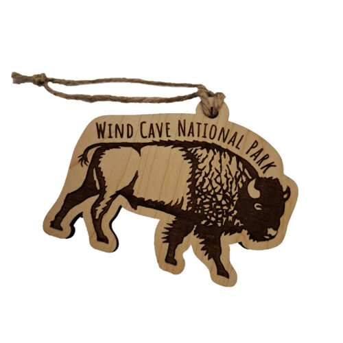 Wind Cave Wood Bison Ornament
