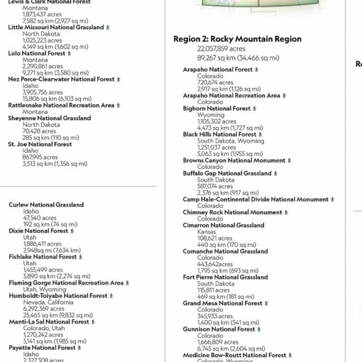 National Forests and Grasslands Map 5