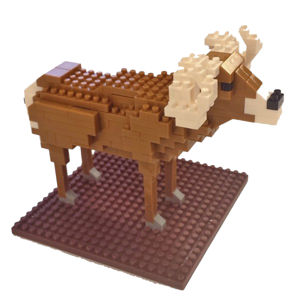 Bighorn sheep building block set, assembled