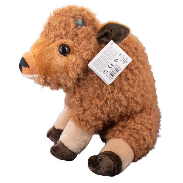Adopt-a-bison plush calf side view