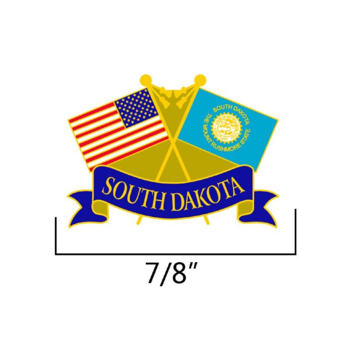 South Dakota Flag Pin - Image 2