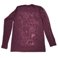 【map. 】BORDER LONG SLEEVE T－SHIRT Long Sleeve Black Hills Map Tee Shirt. - Black Hills Parks