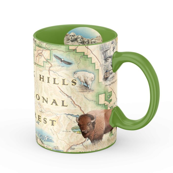 Black Hills Map Mug – 16 oz Ceramic Mug with Original Artwork