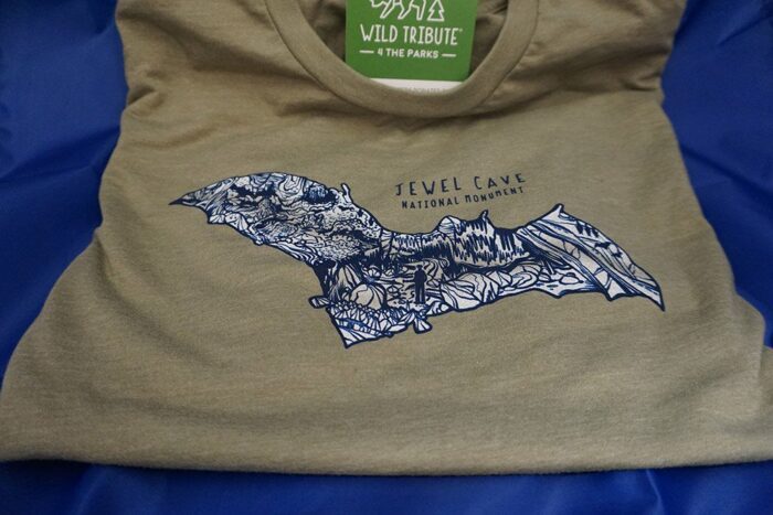 Bat sketch Jewel Cave t-shirt - Image 2