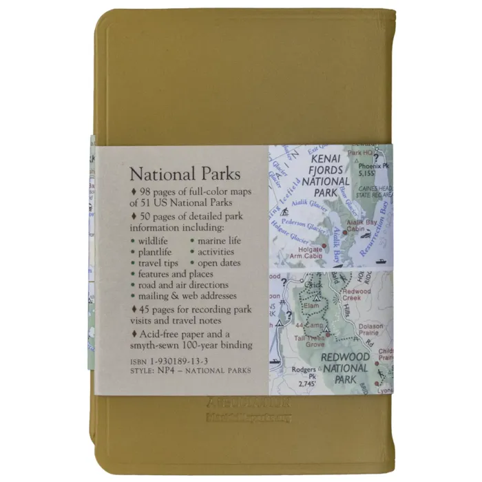 Graphic Image National Parks Atlas – Leather-Bound, Color Maps & Journal (Pocket Size) - Image 2