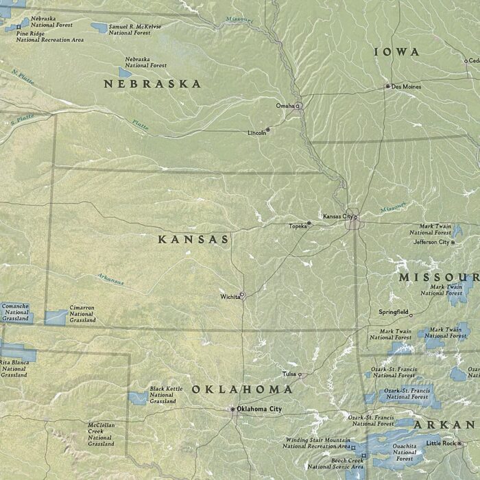 National Forests and Grasslands of the United States Map (National Geographic) - Image 4