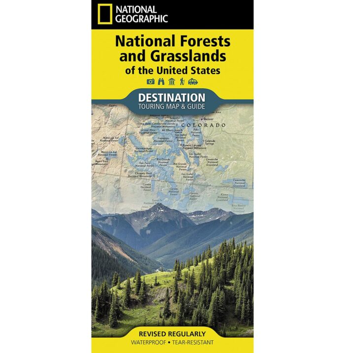 National Forests and Grasslands of the United States Map (National Geographic)
