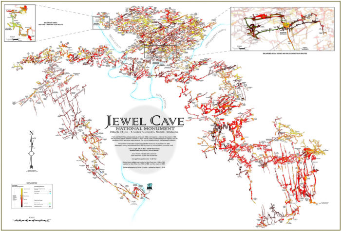 Jewel Cave National Monument Map Poster