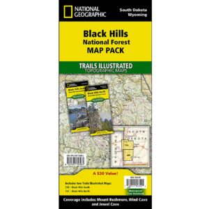 Black Hills North and South Trails Illustrated Map Combo Pack by National Geographic