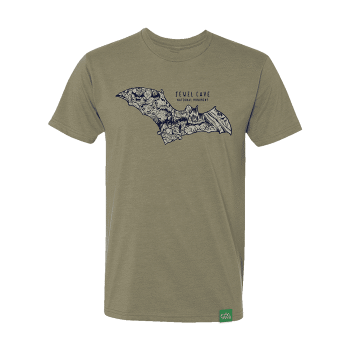 Bat sketch Jewel Cave t-shirt