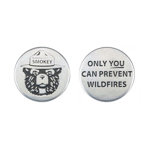 Smokey Bear collectible token, both sides