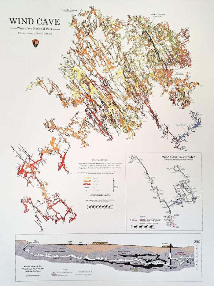 Wind Cave National Park Map Poster