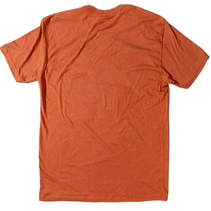 Back of the redwood Jewel Cave bat t-shirt, plain with no print