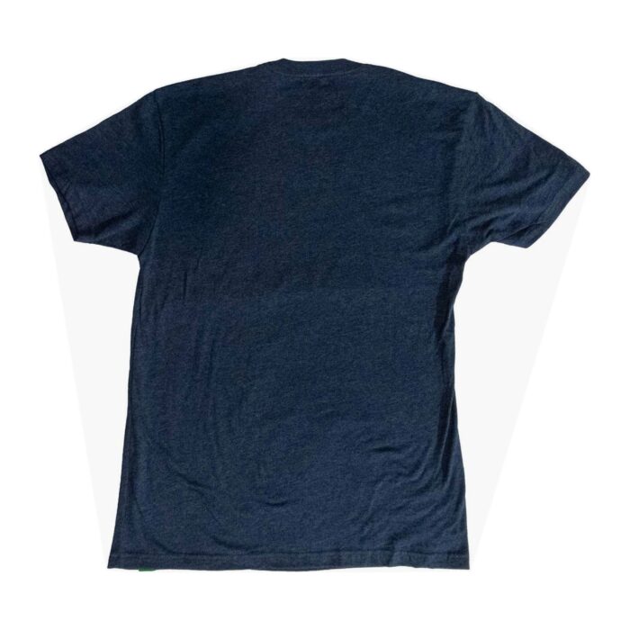 Black Hills of South Dakota Panorama T-Shirt, back view, unprinted midnight navy