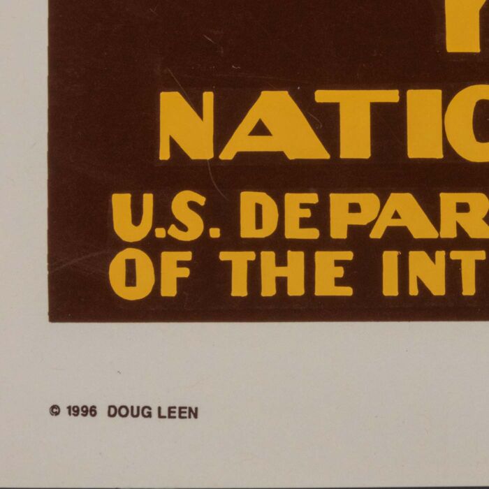 Copyright 1996 Doug Leen marking on the Yellowstone Falls WPA poster